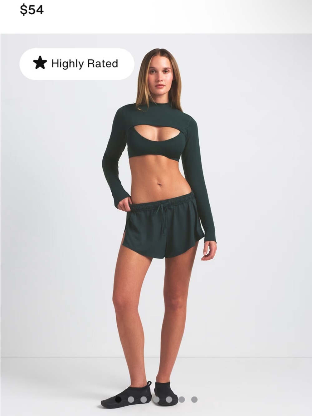 Women’s Athletic Running Shorts — Dark Green